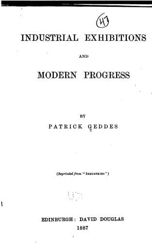 Tapa de Industrial exhibitions and modern progress