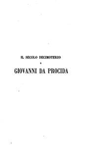 Tapa de Il secolo decimoterzo e Giovanni da Procida