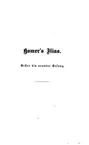 Tapa de Homer: Ilias, erster bis Neunter Gesang