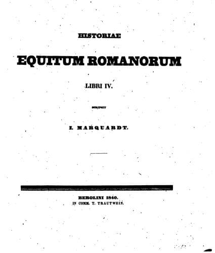 Tapa de Historiae equitum Romanorum libri IV