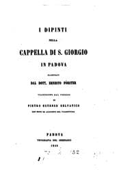 Tapa de I dipinti nella cappella di s. Giorgio in Padova. Tr. di P. E. Selvatico