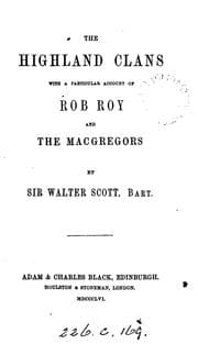 Tapa de The Highland clans. With A particular account of Rob Roy and the MacGregors