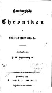 Tapa de Hamburgische Chroniken in niedersächsischer Sprache