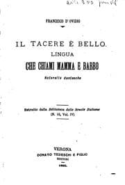 Tapa de Il Tacere È Bello. Lingua Che Chiama Mamma E Babbo