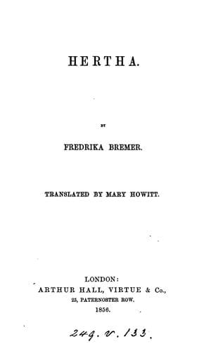 Tapa de Hertha, tr. by M. Howitt