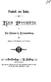 Tapa de Het poortje: of, De duivel in Kruimelburg. Blijspel in vijf bedrijven en een voorspel