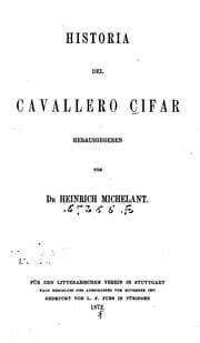 Tapa de Historia del Cavallero Cifar