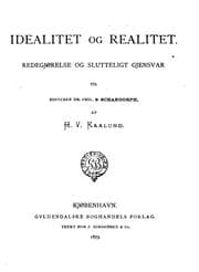 Tapa de Idealitet og realitet: Redegjørelse og slutteligt gjensvar til digteren dr. phil. S. Schandorph