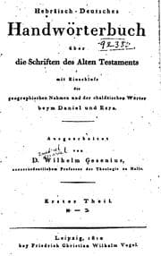 Tapa de Hebräisch-deutsches Handwörterbuch über die Schriften des alten Testaments ..