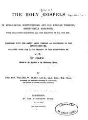 Tapa de The Holy Gospels in Anglo-Saxon, Northumbrian, and Old Mercian Versions: Synoptically Arranged ..