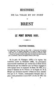 Tapa de Histoire de la ville et du port de Brest: III. La ville depuis 1681
