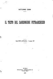 Tapa de Il testo del Canzoniere Petrarchesco