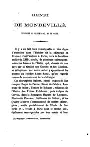 Tapa de Henri de Mondeville, chirurgien de Philippe le bel