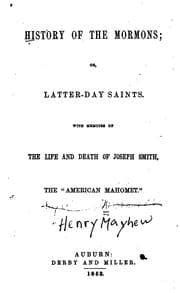 Tapa de History of the Mormons: Or, Latter-day Saints