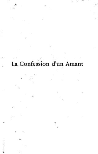 Tapa de La confession d'un amant