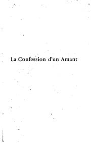 Tapa de La confession d'un amant