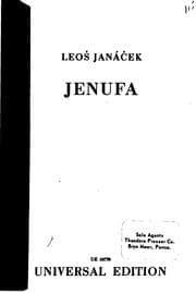 Tapa de Jenufa: Oper aus dem mährischen Bauernleben in 3 Akten