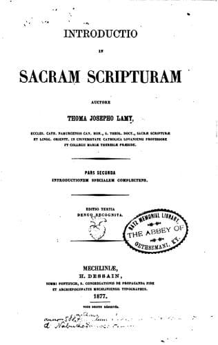 Tapa de Introductio in Sacram Scripturam