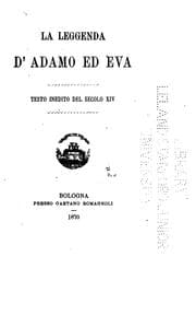 Tapa de La leggenda d'Adamo ed Eva, testo inedito del secolo XIV