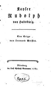 Tapa de Kayser Rudolph von Habsburg: eine Skizze