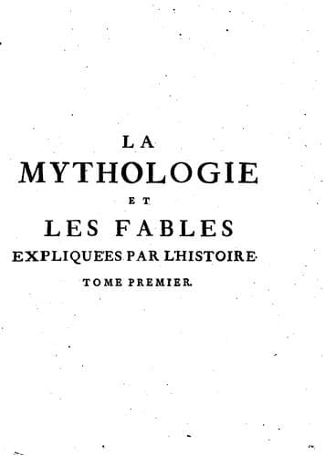 Tapa de La mythologie et les fables expliquées par l'histoire