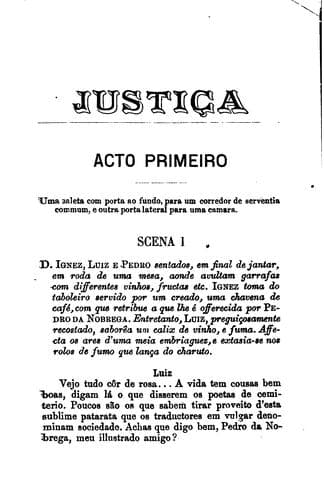 Tapa de Justiça: drama em 2 actos