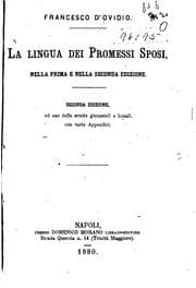 Tapa de La lingua dei Promessi Sposi