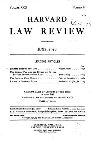 Tapa de Juristic Science and Law