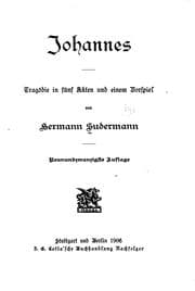Tapa de Johannes. Tragödie in fünf Akten und einem Vorspiel: Tragödie in fünf Akten ..