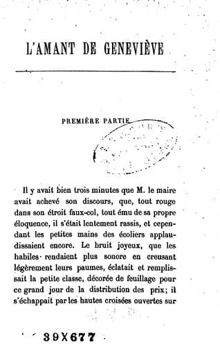 Tapa de L'amant de Geneviève