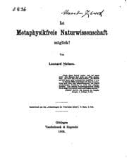 Tapa de Ist metaphysikfreie Naturwissenschaft möglich?