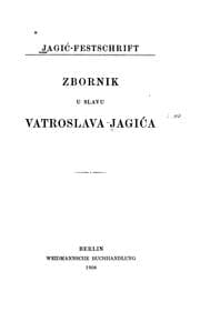 Tapa de Jagić-festschrift