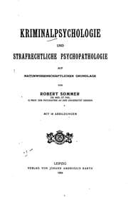Tapa de Kriminalpsychologie und strafrechtliche Psychopathologie auf ..