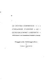 Tapa de La divina commedia, l'Orlando furioso e La Gerusalemme liberata: nelle versione e nei ..