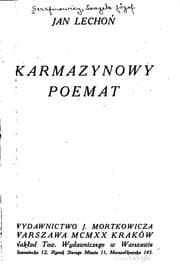 Tapa de Karmazynowy poemat