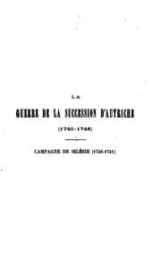 Tapa de La Guerre de la succession d'Autriche, 1740-1748