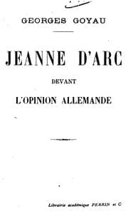 Tapa de Jeanne d'Arc devant l'opinion alle-
