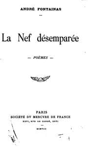 Tapa de La nef désemparée: poémes