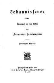 Tapa de Johannisfeuer: Schauspiel in vier Akten