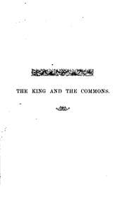 Tapa de The King and the Commons: Cavalier and Puritan Song