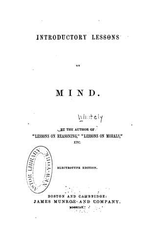 Tapa de Introductory Lessons on Mind