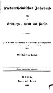 Tapa de Niederrheinisches Jahrbuch für Geschichte, Kunst und Poesie