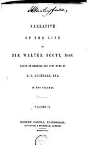 Tapa de Narrative of the Life of Sir Walter Scott, Bart