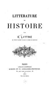 Tapa de Littérature et histoire