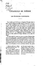 Tapa de L'Évangile de Pierre et les évangile canoniques