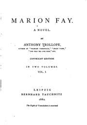 Tapa de Marion Fay: A Novel
