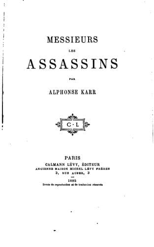 Tapa de Messieurs les assassins