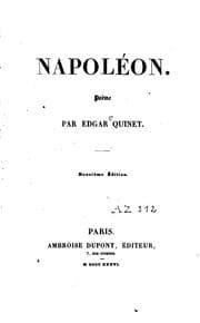 Tapa de Napoléon: poème