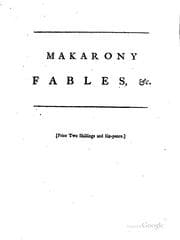Tapa de Makarony Fables: With the New Fable of the Bees. In Two Cantos. Addressed to ..