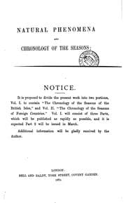 Tapa de Natural phenomena and chronology of the seasons